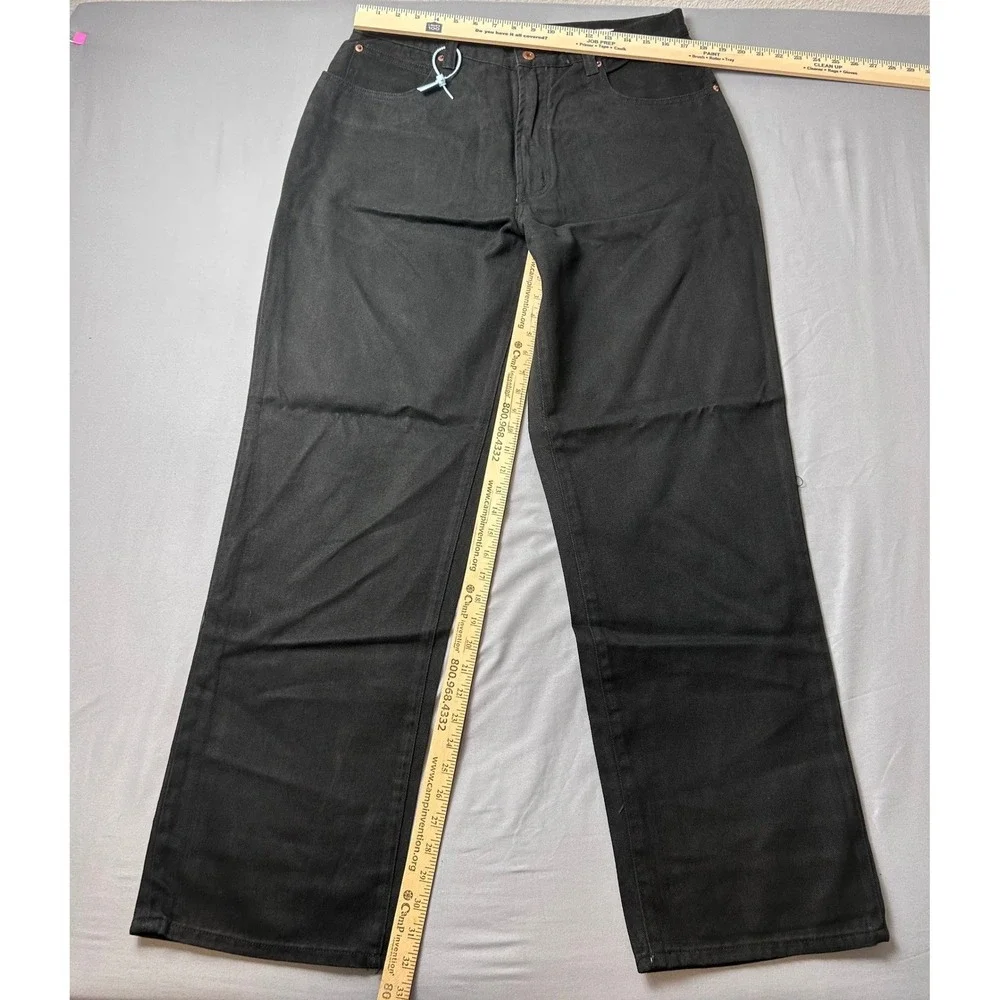 VTG AZZURE Jean Black Denim Pants Straight Fit Size 36W‎ x 34L M4058 NEW NWOT